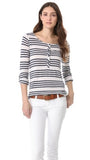 Capri Stripe Henley
